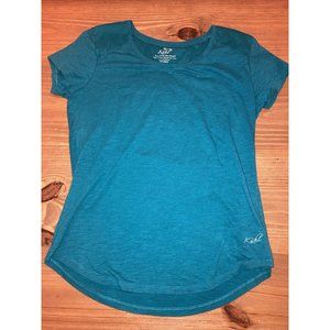 Kuhl Round Neck And Hem Short Sleeve t-shirt womens large Turquoise